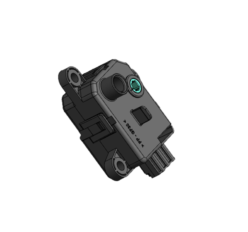 How does an AC actuator communicate with the vehicle’s control module?